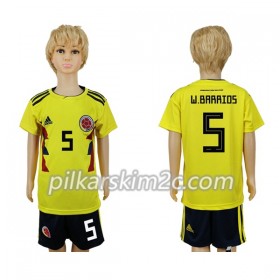 Koszulka Kolumbia W.Barrios 5 Dziecięca Główna Mistrzostwa Świata 2018 - Koszulki Piłkarskie